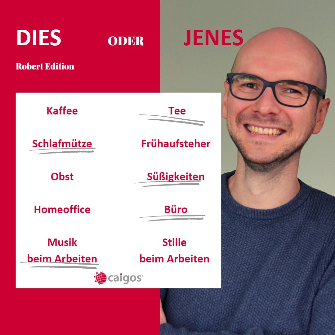 Dies oder Jenes Spiel mit beispielsweise Auswahl Kaffee oder Tee