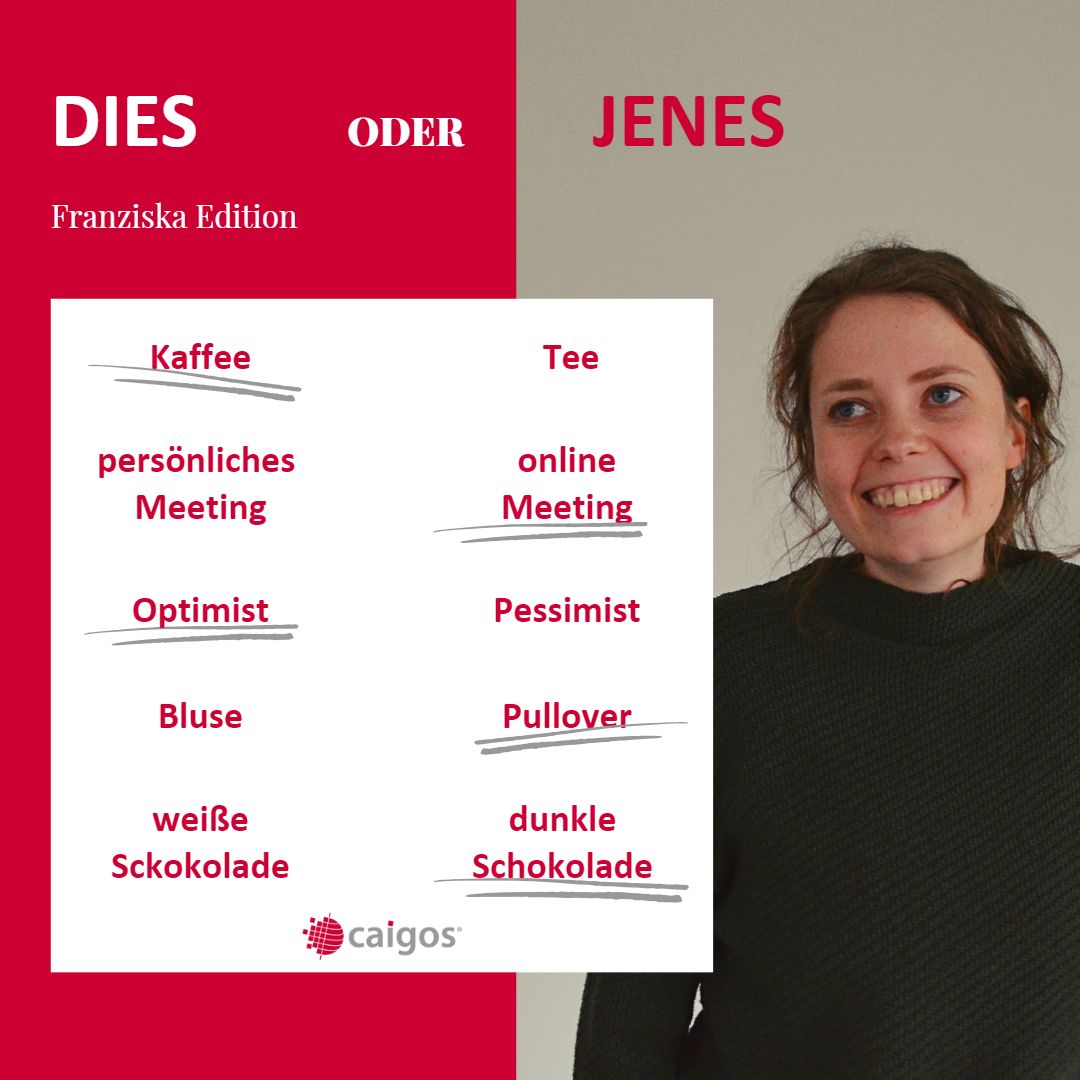 Dies oder Jenes Spiel mit beispielsweise Auswahl Kaffee oder Tee