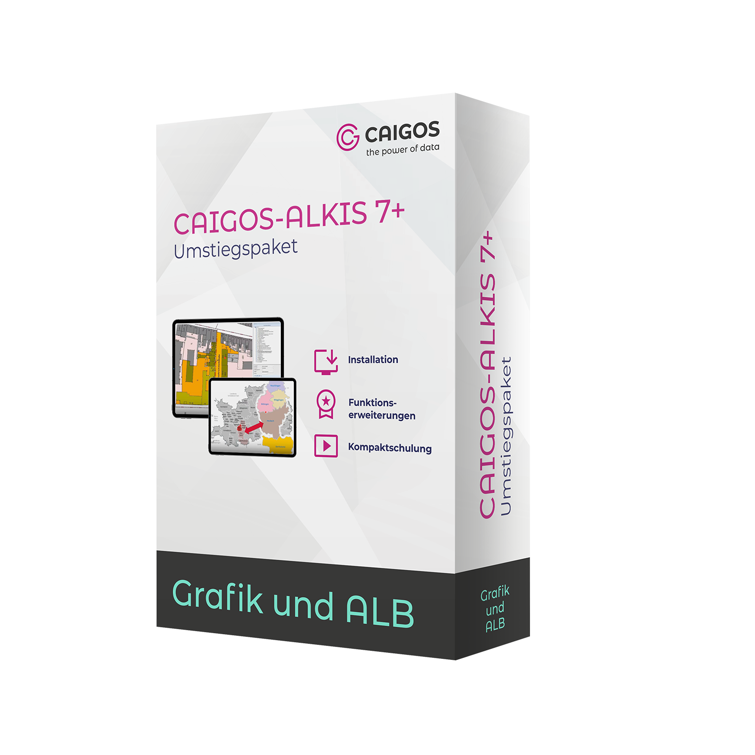 Ansicht der Softwarebox CAIGOS ALKIS 7+