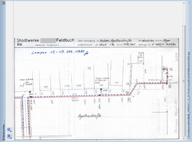 Analoges Feldbuch digitalisiert in der Software