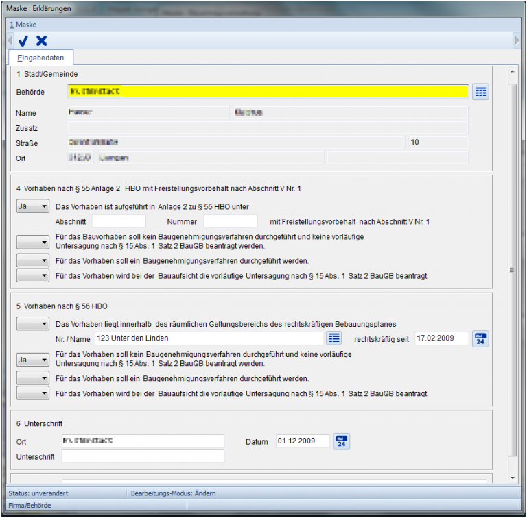 Bauantragsverwaltung Screenshot #3
